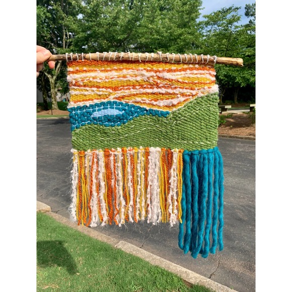 Sunset Landscape Weaving TapestryUnique Colorful Tapestry